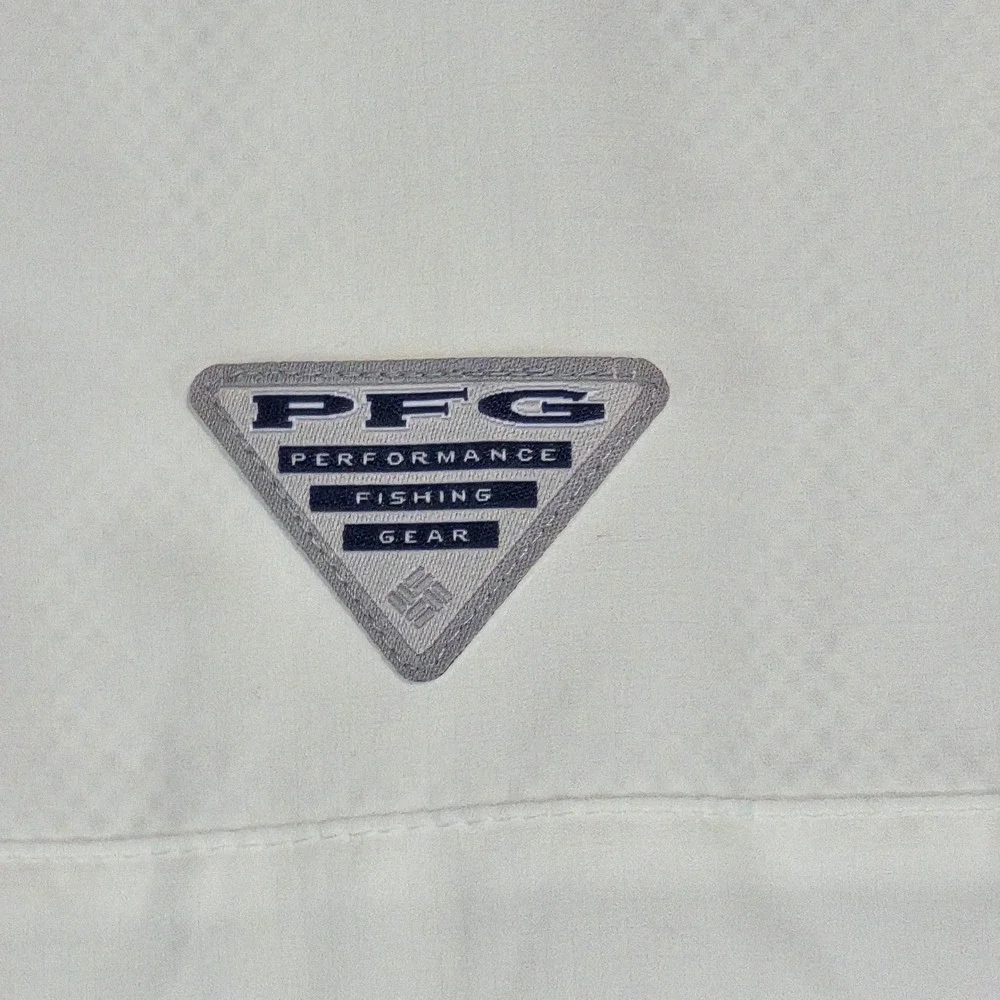 Columbia PFG Tamiami II Fishing Shirt Mens XL White Short Sleeve UPF 40 FM7266‎